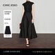 CHIC JOJO【鎏光行跡】微A傘裙丨黑色半身裙女26夏新款氣質(zhì)半裙 煙橋黑 M (27)
