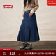 Levi's李維斯25年秋冬新款女士美式復古時(shí)尚簡(jiǎn)約潮流休閑牛仔裙 中藍 L (28)