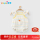優(yōu)奇嬰兒衣服女寶寶包屁衣爬服夏裝柔軟舒適俏皮2025新款夏裝甜美萌