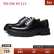 THOM WILLS皮鞋男正裝商務(wù)德比鞋男增高皮鞋休閑厚底真皮軟底冬季 黑色亮皮D1842 41 /7.5碼