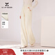 香影【加絨】高腰直筒糯米褲女2025冬季新款垂感寬松休閑闊腿長(cháng)褲 鷺白 M 160/64A/95-110斤