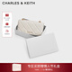 CHARLES&KEITH質(zhì)感菱格鏈條小方錢(qián)包女包包女包生日禮物新年禮物CK6-10680924 Cream奶白色 XS