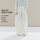 茵曼（INMAN）茵曼高腰牛仔闊腿褲2026春女裝新款休閑純棉顯瘦長(cháng)褲 珍珠白 26