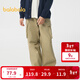 巴拉巴拉（BALABALA）童裝兒童褲子男童長(cháng)褲女童春秋寬松工裝褲百搭時(shí)尚戶(hù)外 駝色50105 150