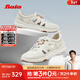 Bata休閑鞋女2025春季商場(chǎng)新款牛皮厚底運動(dòng)百搭軟底涼鞋AYN23BM5 米白 37