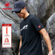 猛犸象（MAMMUT）【張若昀同款】QD 男士運動(dòng)透氣彈力T恤舒適柔軟休閑經(jīng)典印花短袖 黑色 PRT3 M