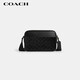 蔻馳（COACH）【品牌直供】男士GRAHAM單肩斜挎相機包黑灰老花CV921禮物送男友