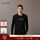 Calvin KleinJeans春秋男士休閑通勤ck字母印花圓領(lǐng)內搭打底衫長(cháng)袖T恤上衣