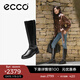 愛(ài)步（ECCO）靴子女 時(shí)尚冬季百搭長(cháng)筒粗跟輕奢低跟女靴 都市222073 黑色22207351052 37