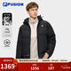 FILA FUSION斐樂(lè )潮牌羽絨服男冬季新款時(shí)尚休閑保暖連帽外套 正黑色-BK M 170/92A/M