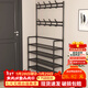 飛旺藤達簡(jiǎn)易鞋架子家用門(mén)口多層室內寢室宿舍出租屋用鞋柜置物架衣帽架 【店長(cháng)力薦】黑色5層80CM