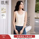 香影白色內搭小背心女2026春季新款含莫代爾蕾絲邊蝴蝶結打底上衣 鷺白 M 160/84A/95-110斤