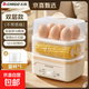 志高（CHIGO）蒸蛋器自動(dòng)斷電煮蛋器家用蛋羹多功能神器蒸鍋小型迷你早餐機JPZDQ136 雙層 電腦款【無(wú)蒸碗】