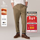 哈吉斯（HAZZYS）男裝 秋冬款燈芯絨長(cháng)褲PHIZ系列直筒褲棉感純色休閑褲男 卡其色KK 34 （175/82A）