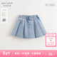 MARC&JANIE馬克珍妮女童甜酷百搭牛仔短裙 兒童百褶裙2025年春裝250203