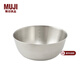 MUJI  不銹鋼 盆 餐具 家用揉面盆洗菜發(fā)面盆  和面盆 料理盆 銀色 XL 直徑28*高11.5cm