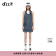 DZZIT【爆款補單】地素明星同款牛仔連衣裙甜美可愛(ài)時(shí)尚百搭女 深藍色 S