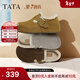 他她（TATA）栗子勃肯鞋女2025冬新款加絨毛毛雪地靴保暖棉鞋4XN03DM5 啡色（絨里） 38