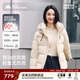 美力城卓沅同款|羽絨服90鵝絨羽絨外套保暖短款連帽鵝絨服 淺卡其色 M