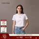 Calvin KleinJeans25夏季女士經(jīng)典字母印花休閑潮流ck辣妹短款短袖T恤上衣