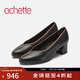 achette雅氏5RP1 優(yōu)雅正裝高跟鞋簡(jiǎn)約撞色單鞋女鞋 14/94-黑色/幻彩棕 37