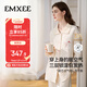 嫚熙（EMXEE）秋冬空氣棉月子服孕婦哺乳保暖睡衣產(chǎn)婦產(chǎn)后夾棉家居服套裝 白XL
