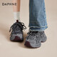 達芙妮厚底老爹鞋女2026春季新款網(wǎng)面復古百搭灰紅增高休閑運動(dòng)鞋女