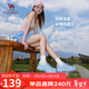 駱駝（CAMEL）洞洞鞋女清涼戶(hù)外沙灘鞋厚底包頭涉水溯溪鞋 L25M162035 藍色 39