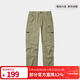 駱駝【機能褲】駱駝休閑褲男寬松秋冬新款時(shí)尚戶(hù)外加絨保暖工裝褲