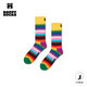 Happy Socks【2025新款】男女士經(jīng)典百搭個(gè)性條紋襪子潮流創(chuàng  )意時(shí)尚運動(dòng)中筒襪 彩虹條紋 均碼 41-46