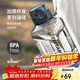 樂(lè )扣樂(lè )扣（LOCK&LOCK）小水庫大容量塑料運動(dòng)水杯戶(hù)外冷水壺刻度把手男女杯子2.2L灰色