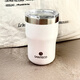 哈爾斯咖啡杯高顏值不銹鋼便攜隨行生日禮物保溫杯白色300ml