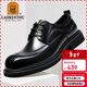 老人頭（LAORENTOU）皮鞋男士頭層牛皮商務(wù)休閑鞋婚鞋大頭鞋系帶正裝子 LA12280 黑41