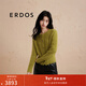ERDOS 圓領(lǐng)寬松絞花谷波復古厚款絲馬?；旒彑艋\袖女開(kāi)衫針織衫 黃綠 170/88A/L