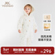 英氏（YEEHOO）【商場(chǎng)同款】嬰兒連體衣冬季加厚夾棉保暖嬰兒衣服女童新款 絨白 90cm （推薦1-2歲）