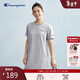 Champion冠軍短袖連衣裙25春季新款純棉中長(cháng)款t恤裙女休閑寬松 灰色 L