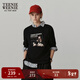 Teenie Weenie小熊女裝時(shí)尚簡(jiǎn)約秋季通勤長(cháng)袖T恤休閑寬松打底衫女 黑色 S (160)
