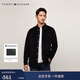 Tommy Hilfiger【燈芯絨】秋冬男裝商務(wù)休閑通勤純色修身長(cháng)袖襯衣襯衫外套 黑色BDS M