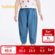 巴拉巴拉童裝兒童褲子男童長(cháng)褲女童夏裝薄款2025牛仔褲防曬潮209225108204