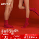 ubras安可拉紅本命年婚禮紅襪子羅紋高彈女士堆堆中筒襪兩雙男 羅紋男款-絲絨紅色 2雙 均 碼 U