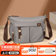 高爾夫（GOLF）單肩斜挎包女休閑帆布包包女包防潑水枕頭包女旅行通勤情人節禮物 卡其棕