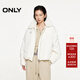 ONLY2025秋季新款松弛感可拆卸毛領(lǐng)寬松短款棉服外套女|125422010 A06椰奶白色 S