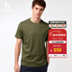 哈吉斯（HAZZYS）男裝 夏季簡(jiǎn)約男上衣純棉圓領(lǐng)短袖T恤男ASTZE0CBX69 卡其色KK XL （180/100A 50）
