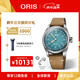 豪利時(shí)（ORIS）【官方旗艦】大表冠CervoVolante聯(lián)名瑞表機械男士手表日歷腕表 藍盤(pán) 75477794065LS 38mm