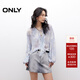 ONLY2025夏季新款法式優(yōu)雅荷葉邊輕薄質(zhì)感長(cháng)袖雪紡衫女|125251002 H3H瑞秋印花藍 S