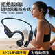 DOBOLY新款藍牙耳機氣傳導可插內存卡運動(dòng)跑步立體聲掛耳式無(wú)線(xiàn)運動(dòng)耳機 【頂配黑】lpx5防水+HIFI音質(zhì)（帶4G卡）