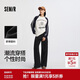 森馬（Semir）[商場(chǎng)同款]休閑褲女純色抽繩闊腿褲2025秋寬松工裝101525127020A