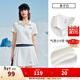 安踏（ANTA）×海豹看看聯(lián)名丨正肩短袖polo衫女夏季v領(lǐng)短款休閑上衣 象牙白-1 M (女165)