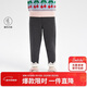 笛莎童裝女童褲子2024年冬裝女寶加絨修身小腳打底休閑褲 煙灰 100