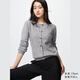 優(yōu)衣庫女裝紐花圓領(lǐng)針織開(kāi)衫/毛衣外套空調衫通勤秋冬新款488123 481477/03灰色 M